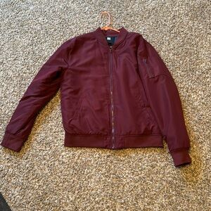 RSQ bomber jacket. Burgundy size L
